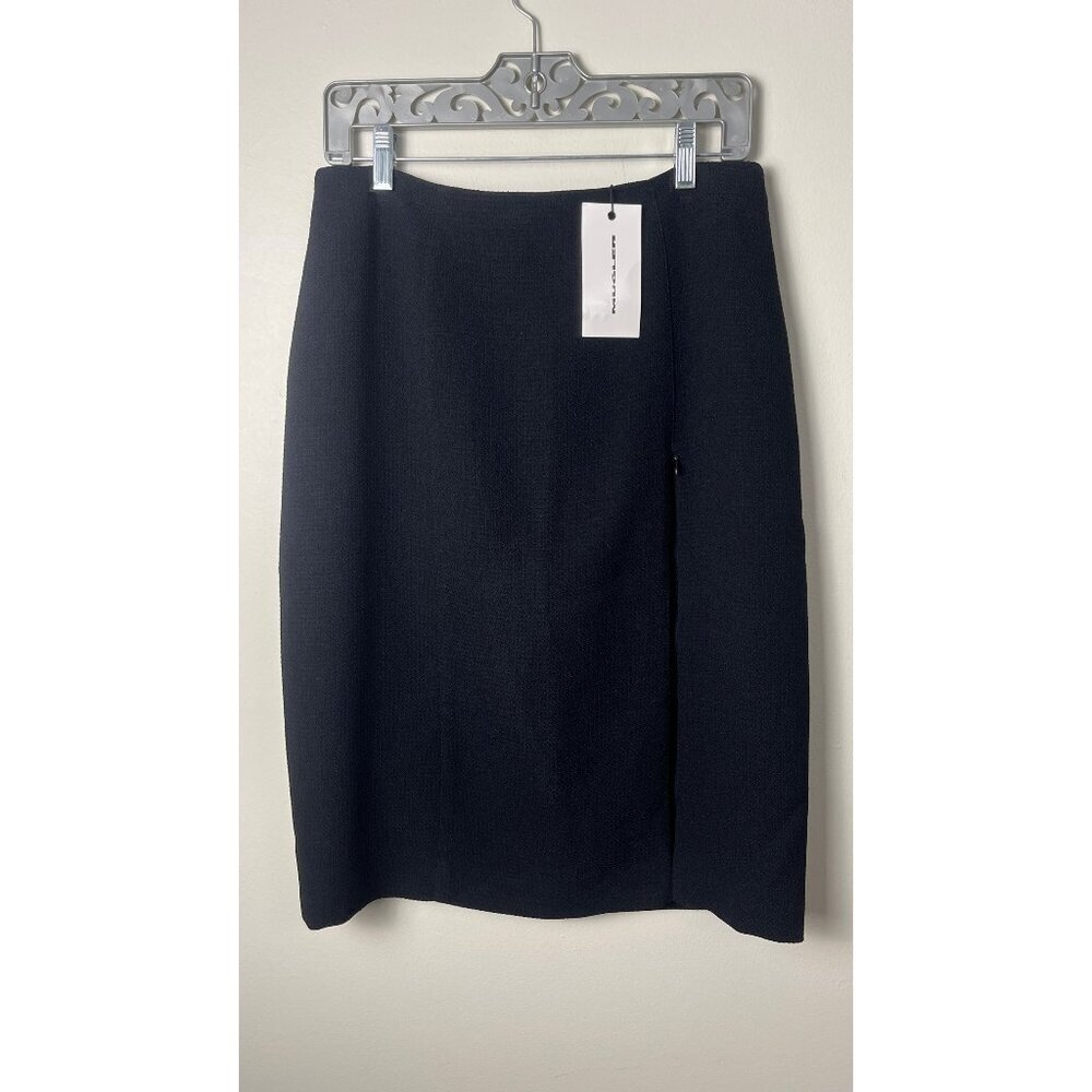 THIERRY MUGLER SLIT BLACK SKIRT L BNWT
